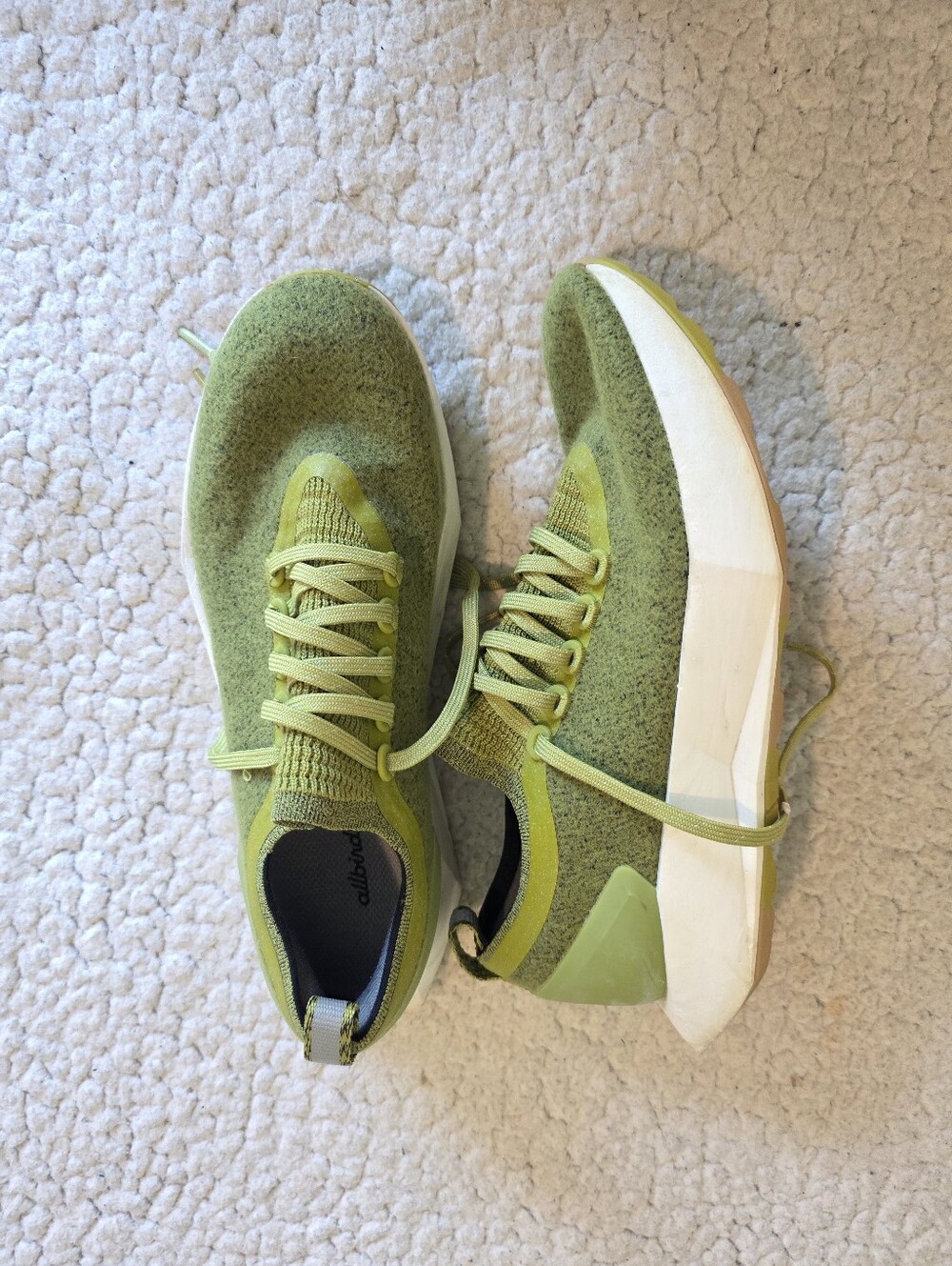 Allbirds Trail Runner SWT Green Wool Women Size 10.5 Running Shoes W10.5